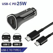 Samsung 25W Super Fast Car Charger with Type-C Cable