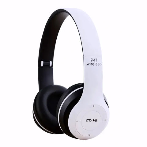 P47 Wireless Bluetooth Headphones – HiFi Stereo Sound, Built-in Mic, Wireless Over-Ear Headset for Music, Gaming & Calls