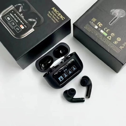 A9 Pro Earbuds Anc/enc Dauble Dark Tuch Screen Display Noise Reduction Wireless Earbuds