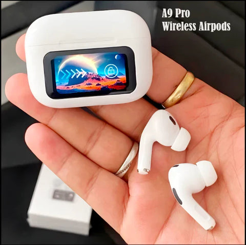 A9 Pro Earbuds Anc/enc Dauble Dark Tuch Screen Display Noise Reduction Wireless Earbuds