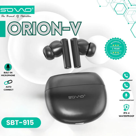 SOVO Orion-V Airpods – TWS Wireless Earbuds With IPx4 Water-Resistance, Bluetooth V5.3, HI-FI Sound And Pure Bass