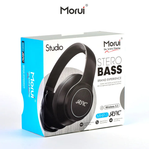 Morui MHP-1 Wireless Headphones With Active Noise Canceling (ANC), High Quality Mic & Stereo Bass